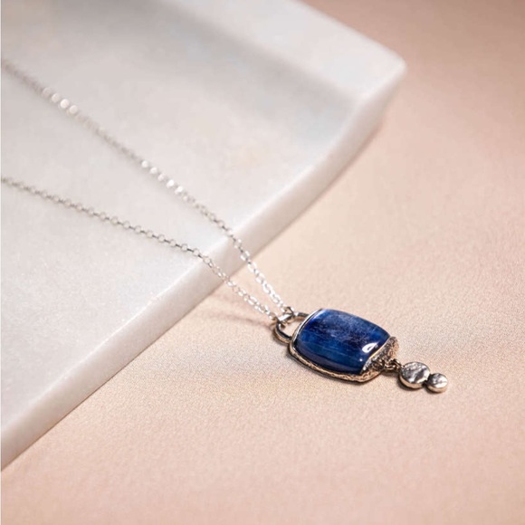 925 Sterling Silver Kyanite Necklace - Picture 4 of 5
